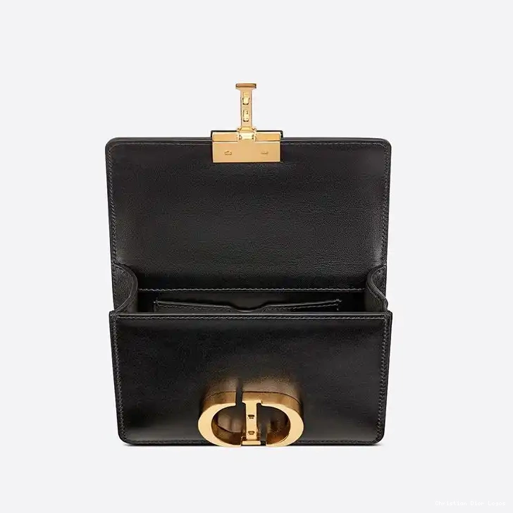 Cheap Dior 30 Black Box Micro Montaigne Bag Calfskin 0621 Luxury